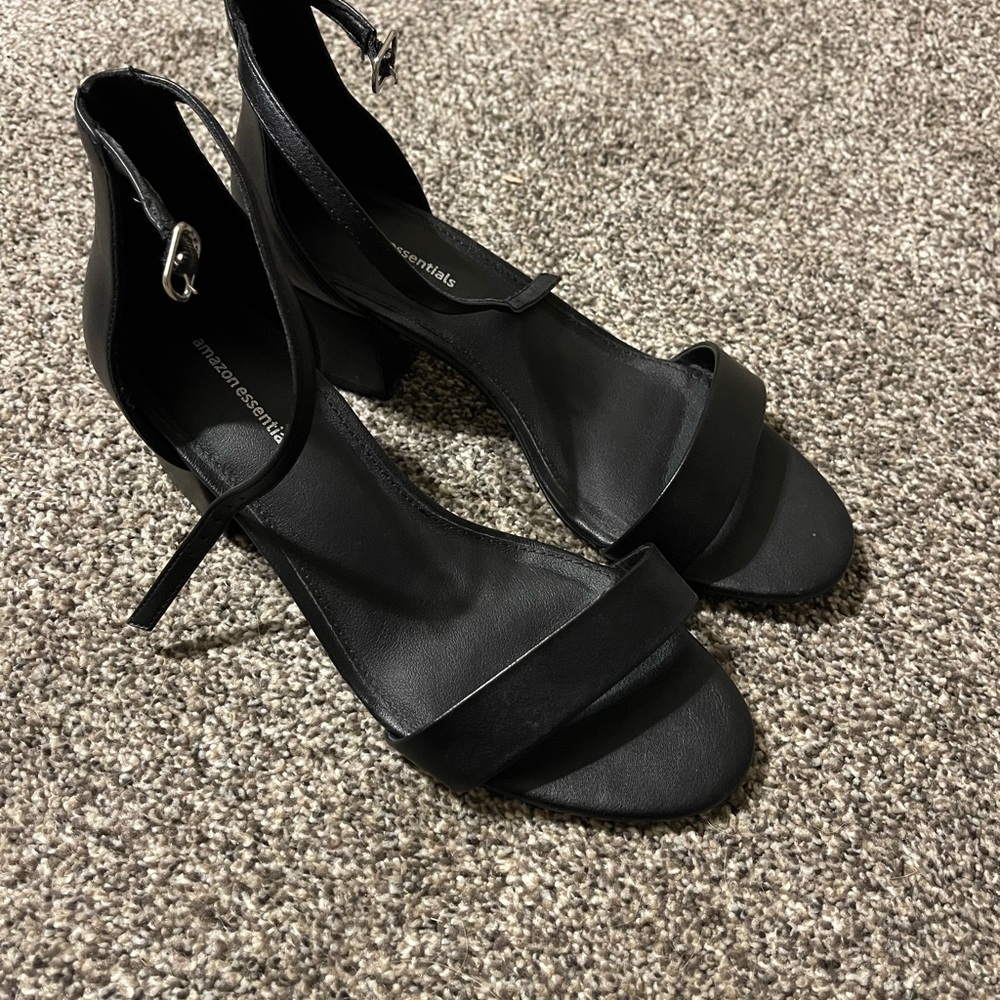 Elegant Black Women's Block Sandal Heels
